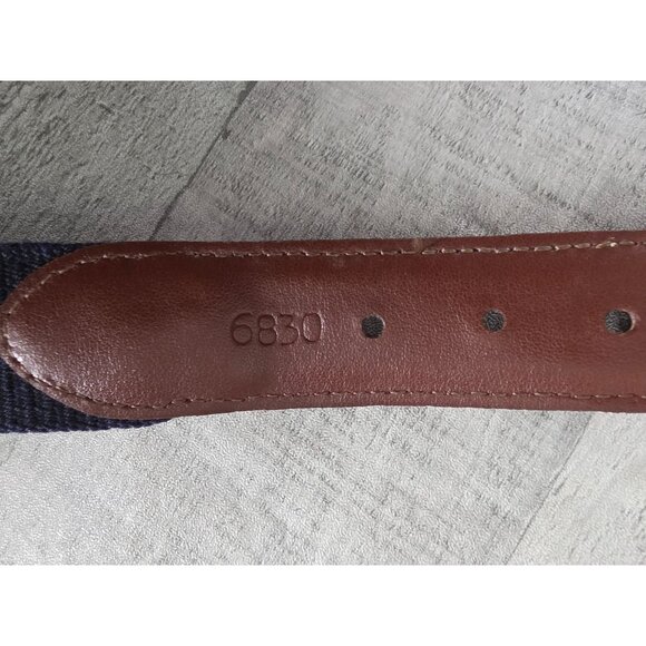 Vintage Torino Mens Leather & Fabric Belt With Brass Buckle 42 - Picture 8 of 9